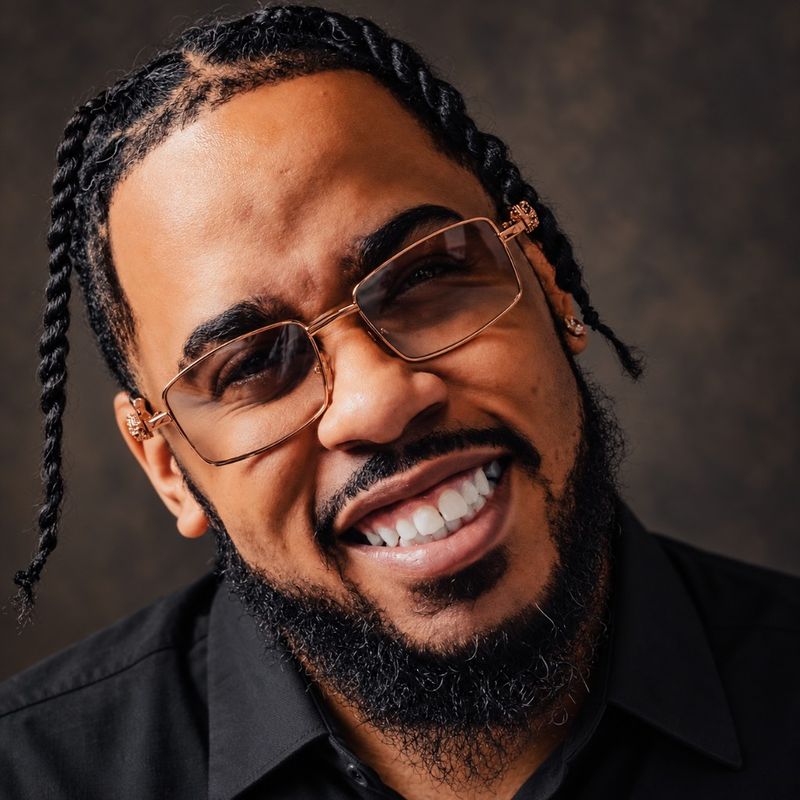 Portrait of Daniel Waze, owner and operator of Waze2ink, smiling in tinted glasses.